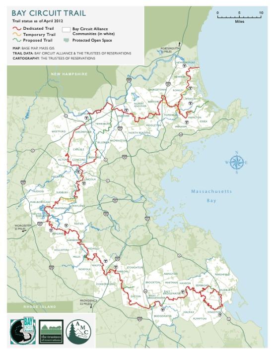 Bay Circuit Trail Map